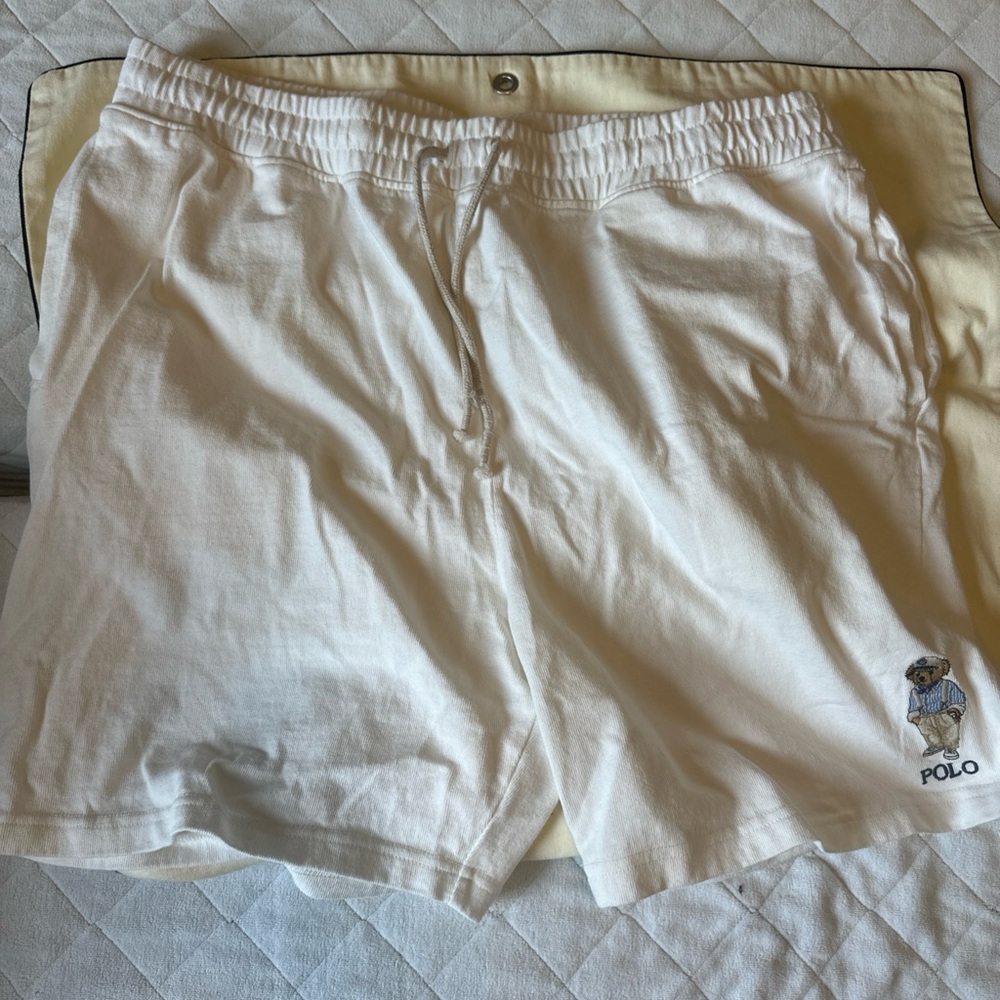 Ralph Lauren White Polo Shorts